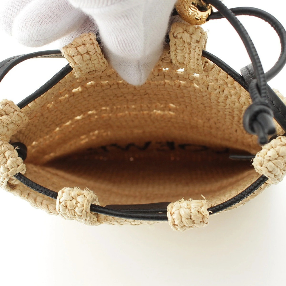 Loewe Raffia Drawstring Pocket Shoulder Bag - Picture 6 of 8